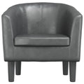 Poltrona couro artificial cinzento — foto 2