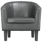 Poltrona couro artificial cinzento — foto 2