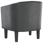 Poltrona couro artificial cinzento — foto 4
