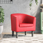 Poltrona couro artificial vermelho — foto 1