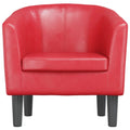 Poltrona couro artificial vermelho — foto 2
