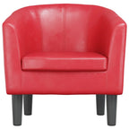 Poltrona couro artificial vermelho — foto 2