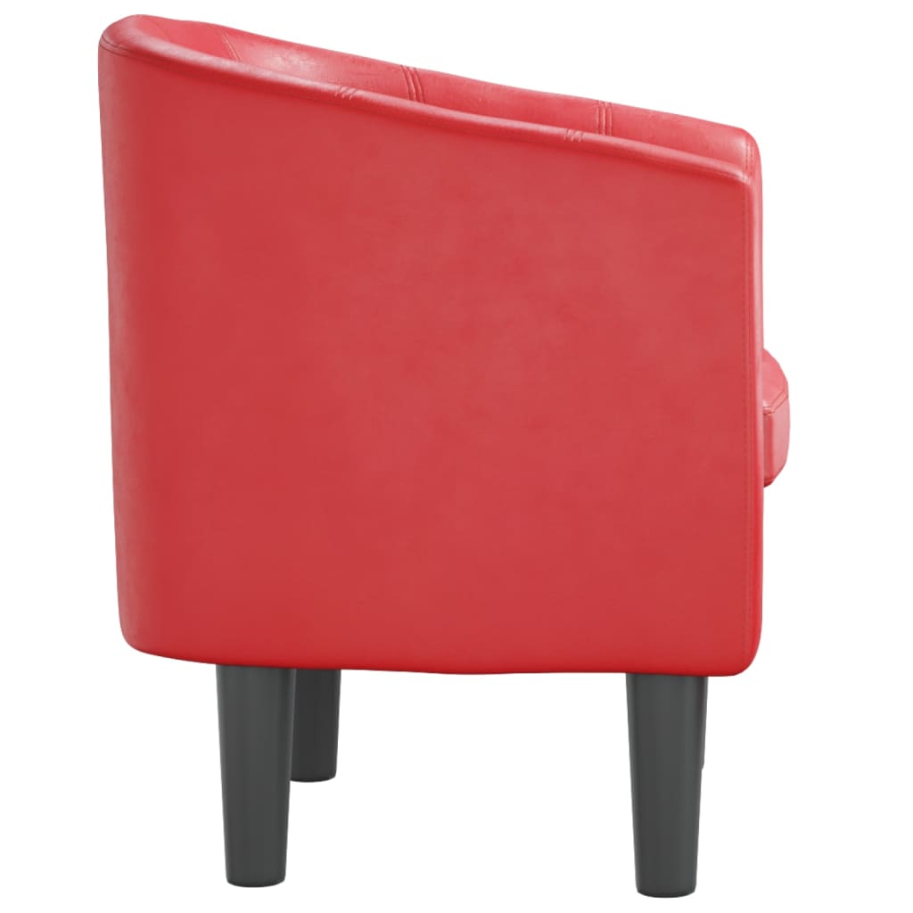 Poltrona couro artificial vermelho — foto 3