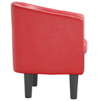 Poltrona couro artificial vermelho — foto 3