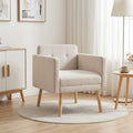 Poltrona Creme Tecido Chenille — foto 1