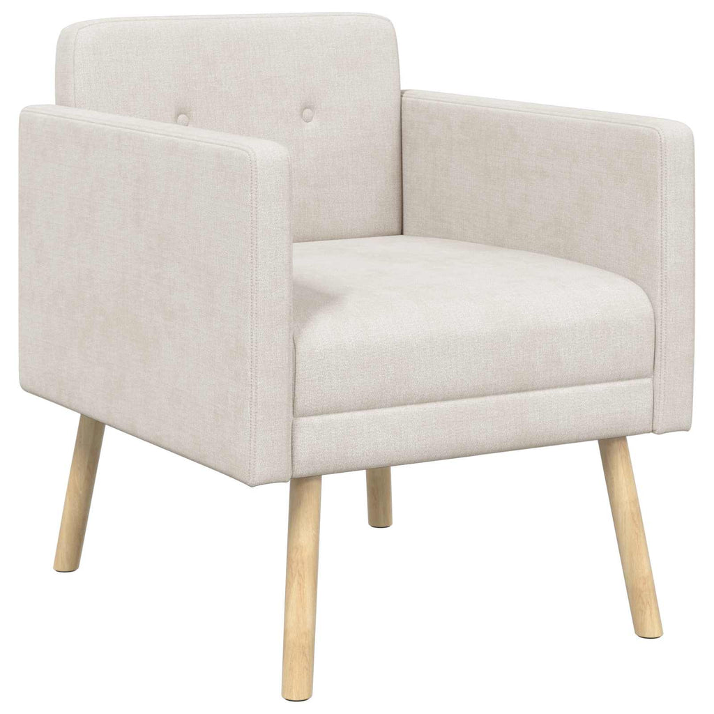 Poltrona Creme Tecido Chenille — foto 2