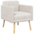 Poltrona Creme Tecido Chenille — foto 2