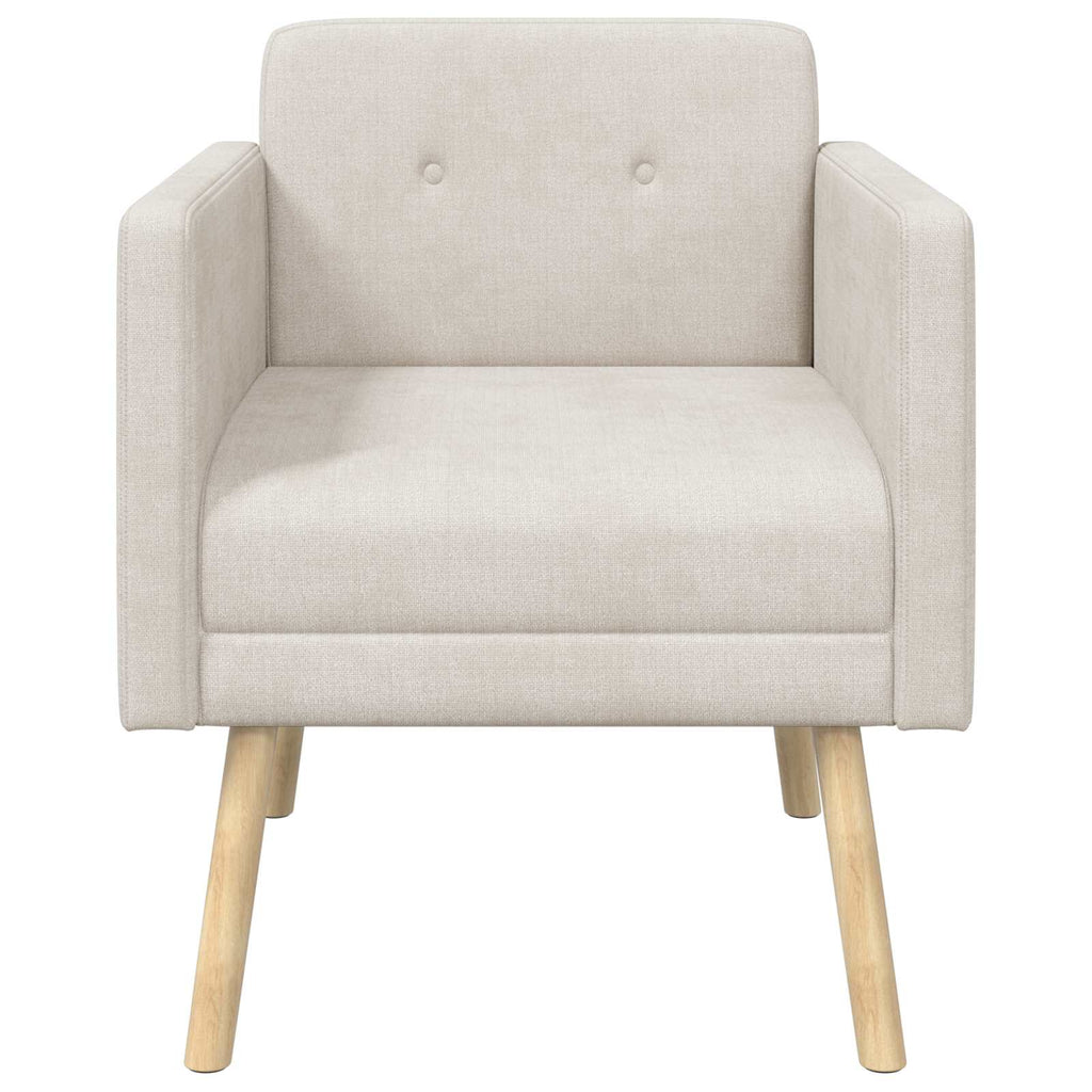 Poltrona Creme Tecido Chenille — foto 3