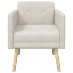 Poltrona Creme Tecido Chenille — foto 3