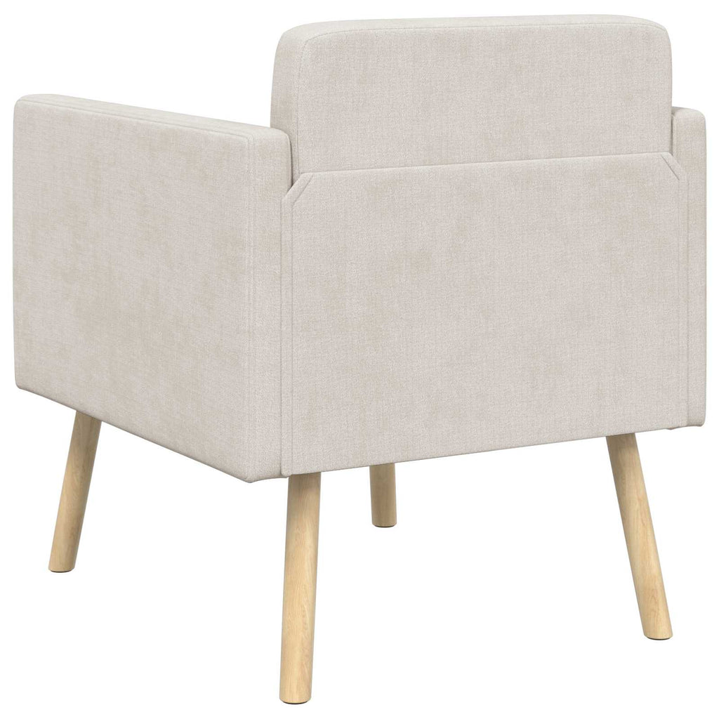 Poltrona Creme Tecido Chenille — foto 5