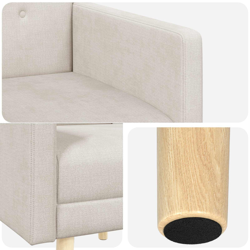 Poltrona Creme Tecido Chenille — foto 6