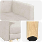 Poltrona Creme Tecido Chenille — foto 6