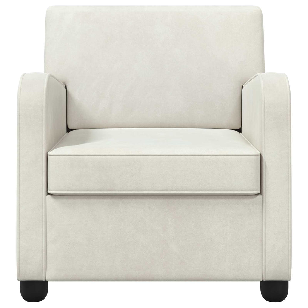 poltrona Creme Veludo — foto 3