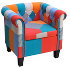 Poltrona de tecido com design de retalhos — foto 1