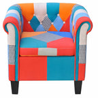 Poltrona de tecido com design de retalhos — foto 2