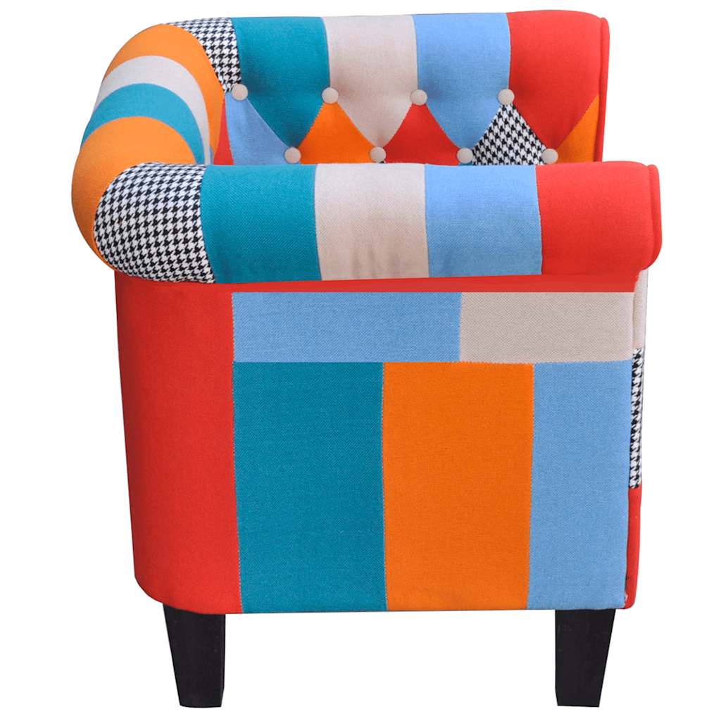 Poltrona de tecido com design de retalhos — foto 3