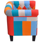 Poltrona de tecido com design de retalhos — foto 3