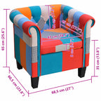 Poltrona de tecido com design de retalhos — foto 5