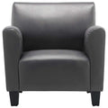 Poltrona em couro artificial cinzento — foto 2