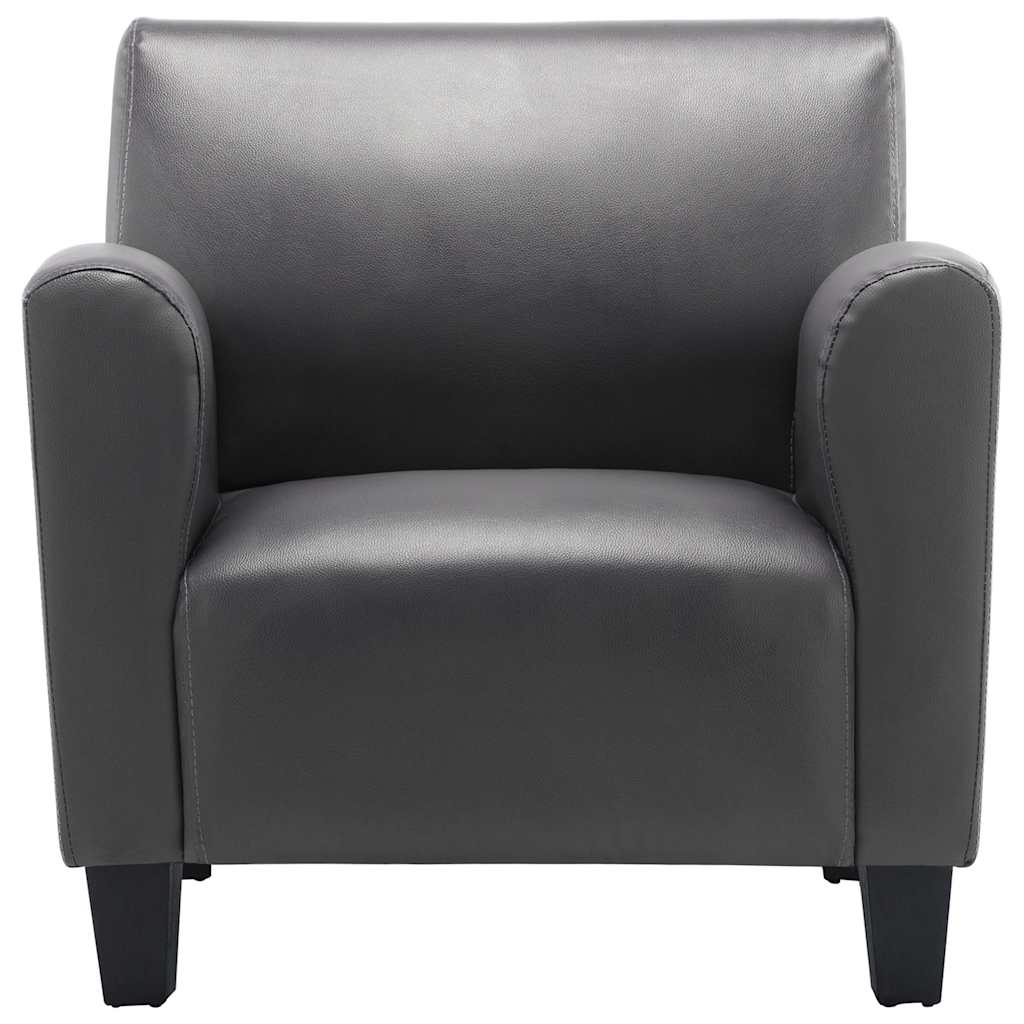 Poltrona em couro artificial cinzento — foto 2