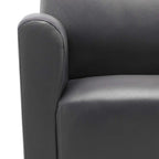Poltrona em couro artificial cinzento — foto 5