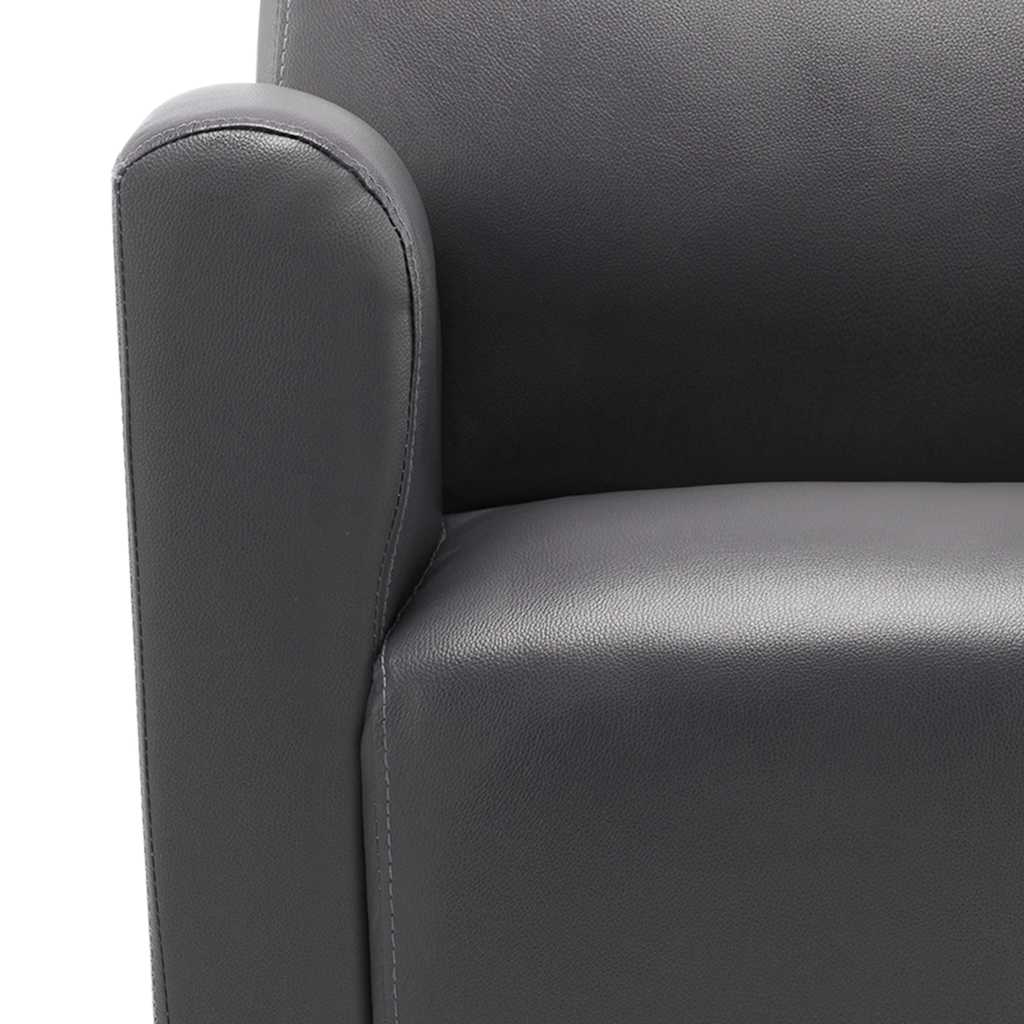 Poltrona em couro artificial cinzento — foto 5