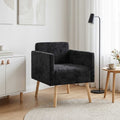 Poltrona Preto Tecido Chenille — foto 1