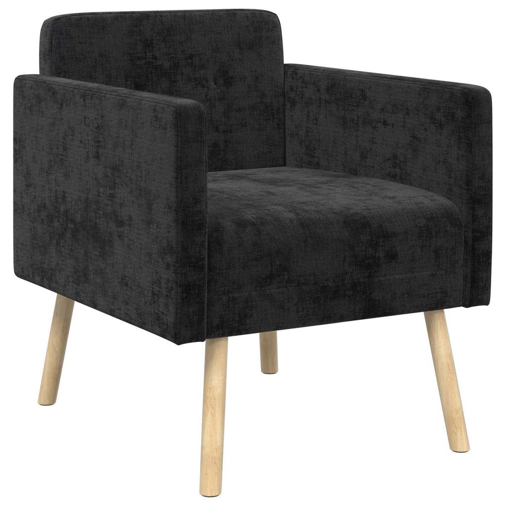 Poltrona Preto Tecido Chenille — foto 2