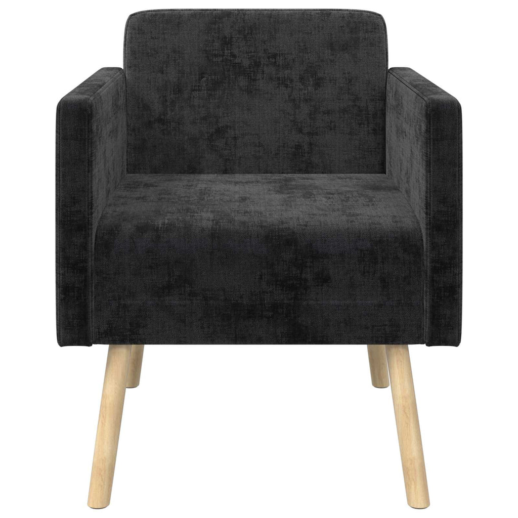 Poltrona Preto Tecido Chenille — foto 3