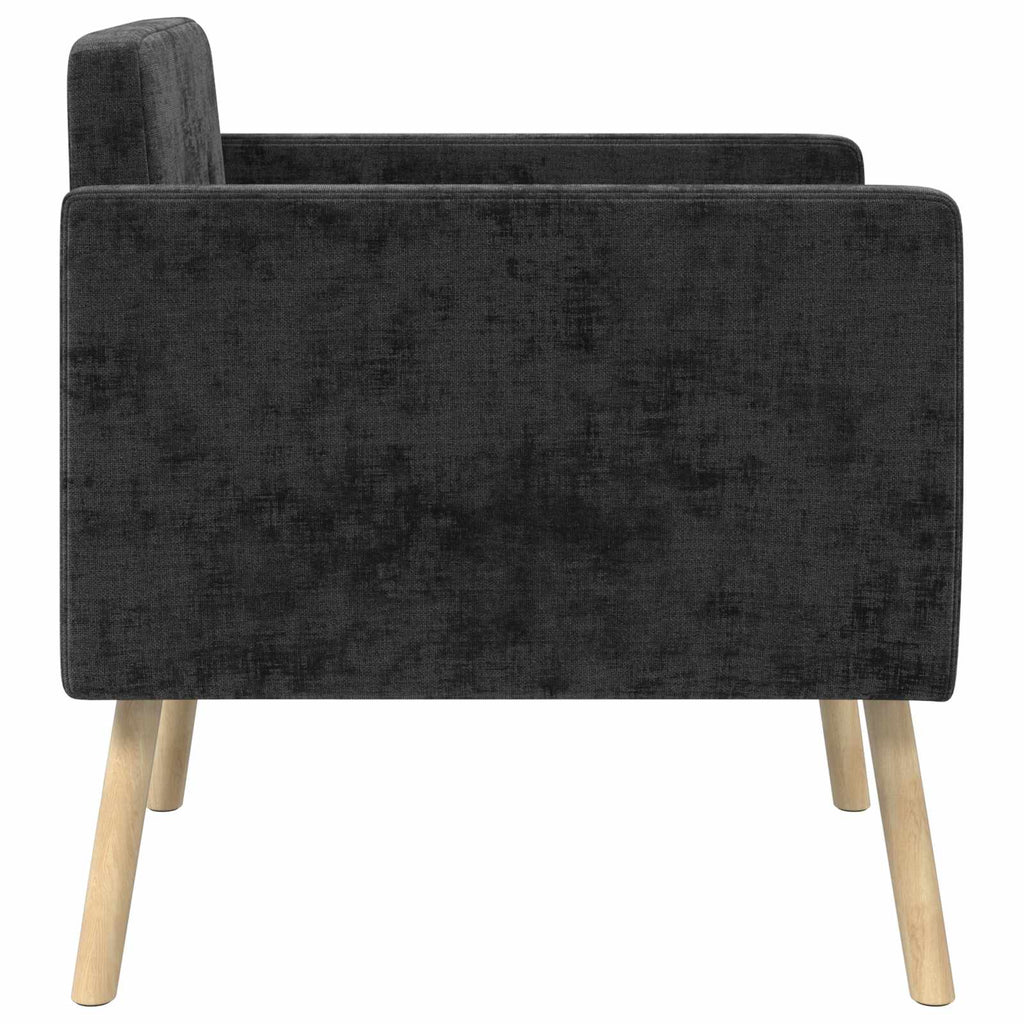 Poltrona Preto Tecido Chenille — foto 4