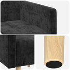 Poltrona Preto Tecido Chenille — foto 6