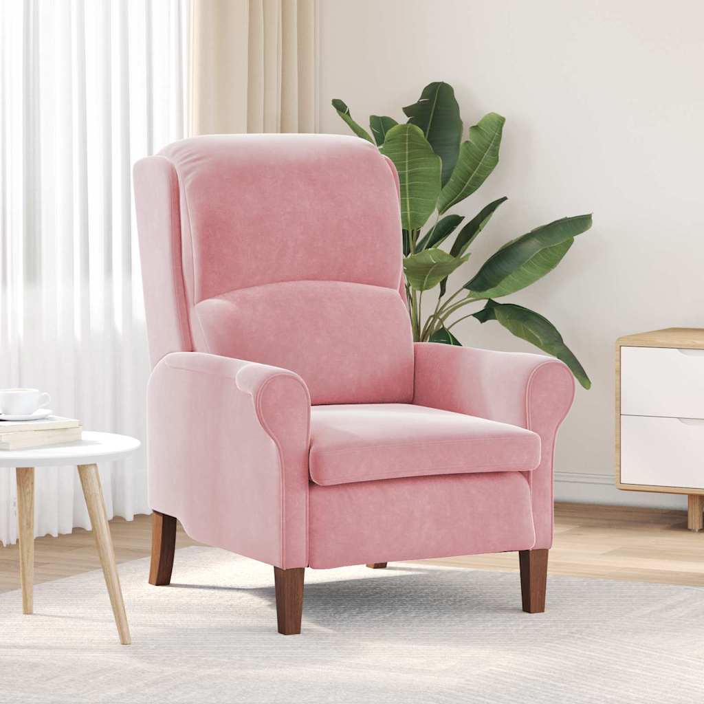 poltrona Rosa Veludo — foto 1