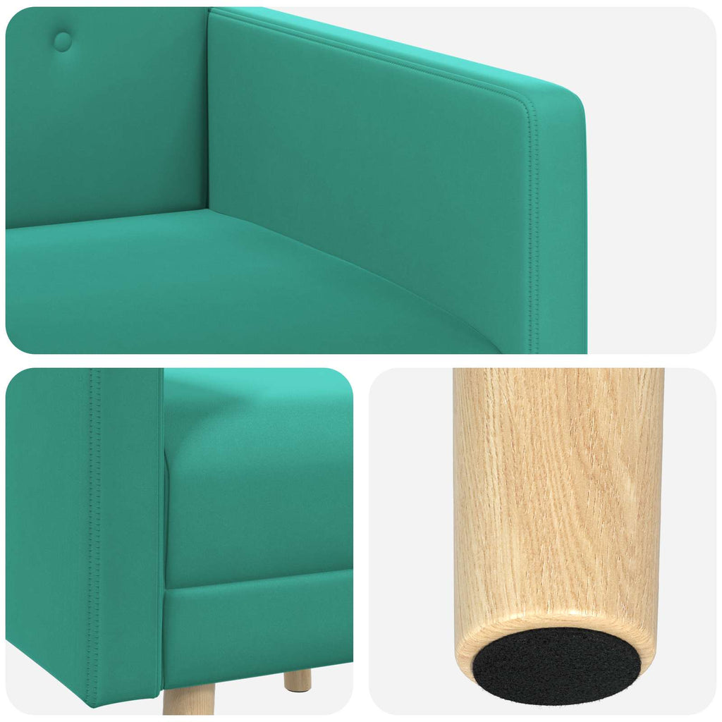 Poltrona Turquesa Veludo — foto 6