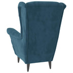 Poltrona veludo azul — foto 3