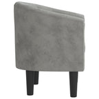 Poltrona veludo cinzento-claro — foto 3