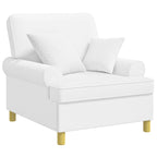 Poltrona XL com almofadas Branco Tecido — foto 2