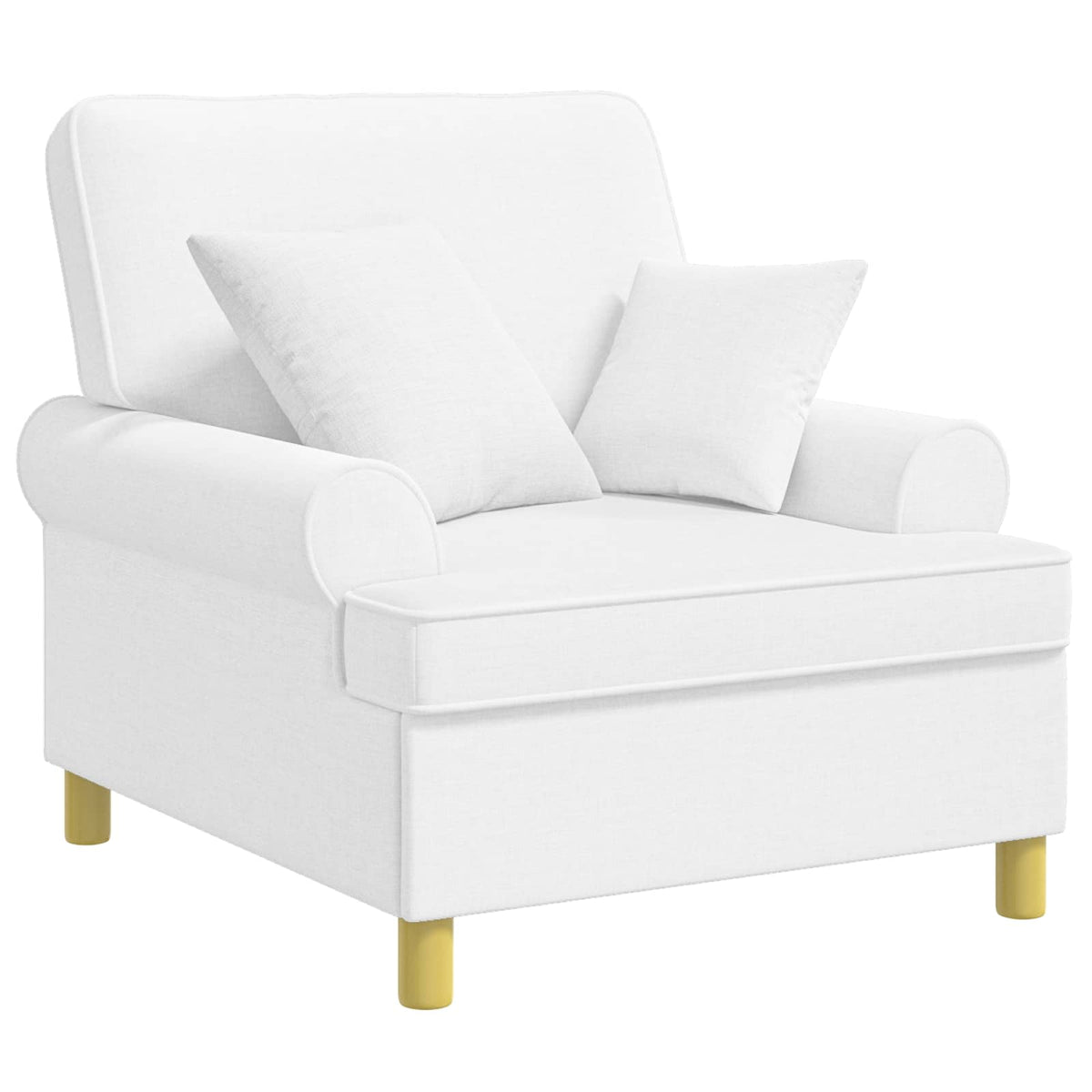Poltrona XL com almofadas Branco Tecido — foto 2