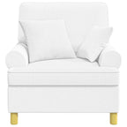 Poltrona XL com almofadas Branco Tecido — foto 3
