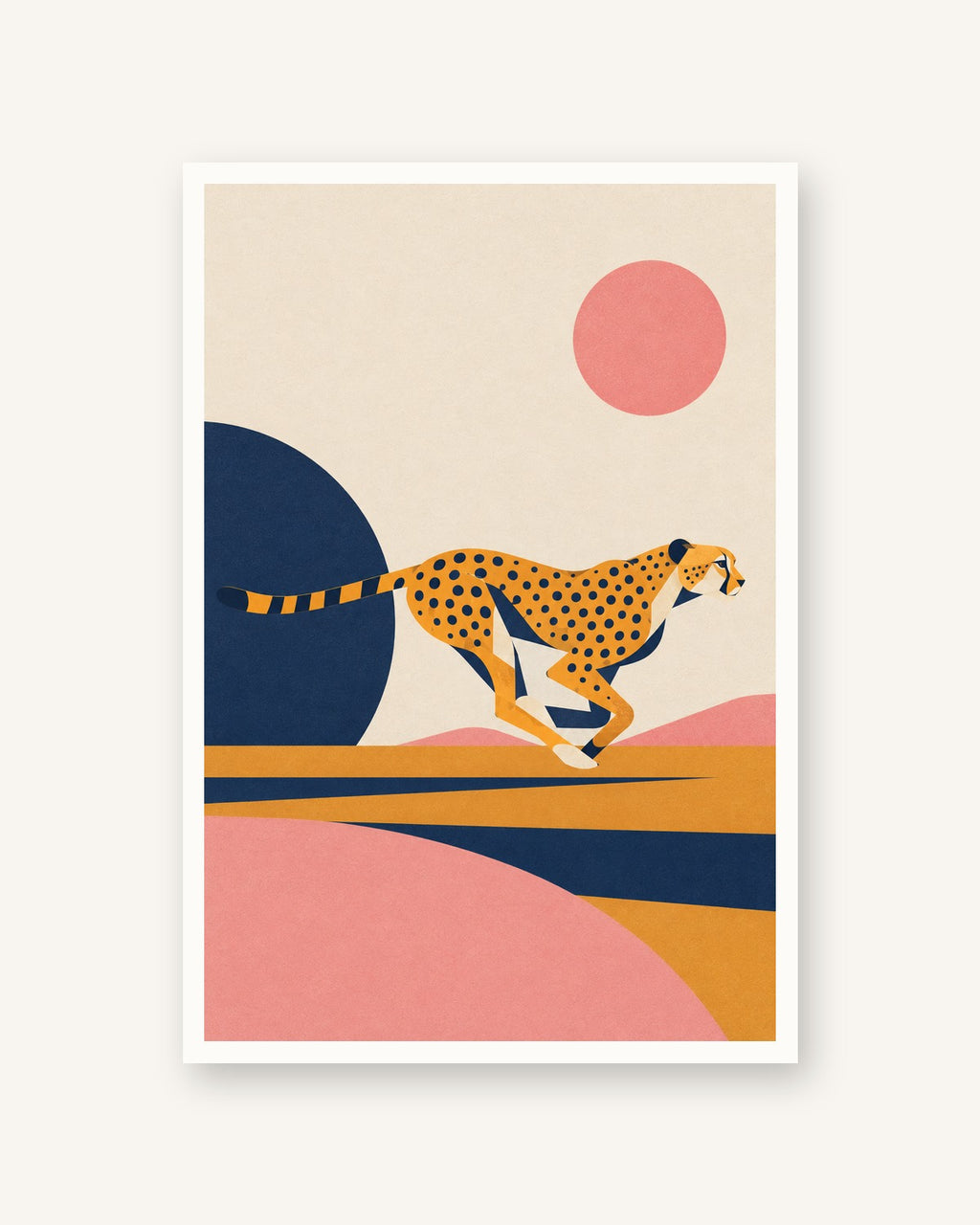 Guepardo · Geométrico · Quadro pop — acabamento:poster