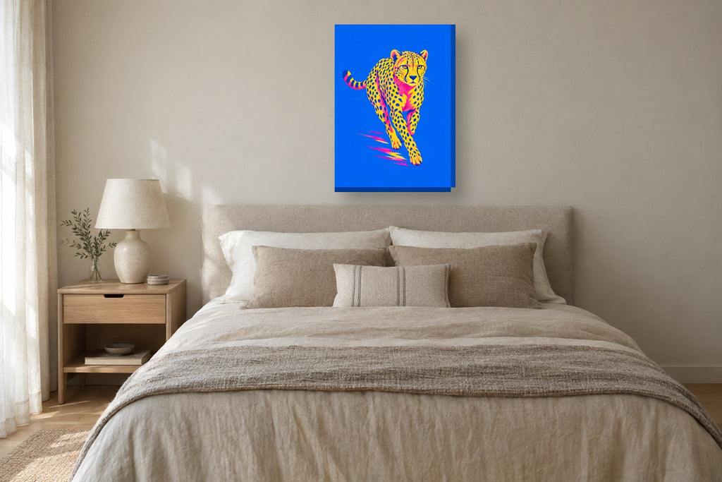 Guepardo · Pop · Quadro pop — pop-guepardo-pop_ver_50x70_quarto