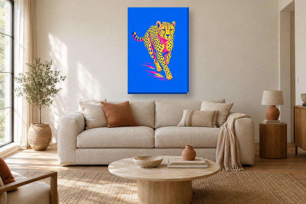 Guepardo · Pop · Quadro pop — pop-guepardo-pop_ver_70x100_sala