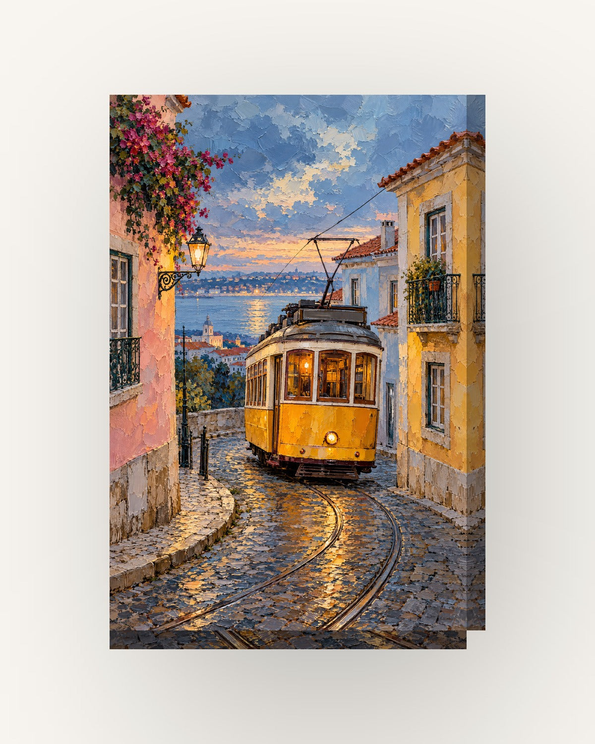 Elétrico 28 · Pintura a óleo · Quadro de Portugal — acabamento:slim