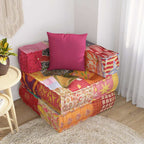 Pufe modular com almofada retalhos de tecidos — foto 2