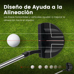 Putter Golf 89cm Cabeça Tipo Malho com Linhas Alinhamento e Capa Proteção Destros — foto 5