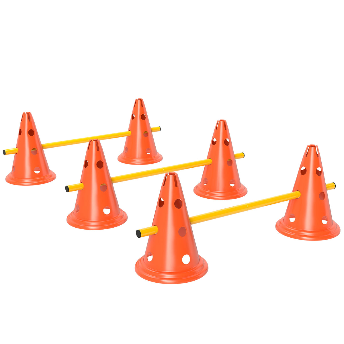 Conjunto Agilidade para Cães 3 peças Equipamento de Agilidade para Treino Conjunto de Obstáculos com 6 cones 3 obstáculos Bolsa de Transporte — foto 1