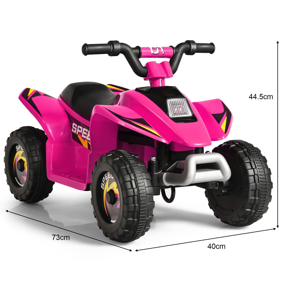 Quad Elétrico para Crianças com Design Moderno e Assento Confortável – Rosa — foto 3