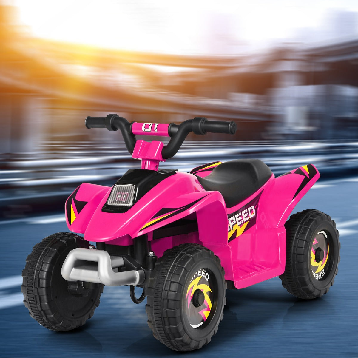 Quad Elétrico para Crianças com Design Moderno e Assento Confortável – Rosa — foto 4