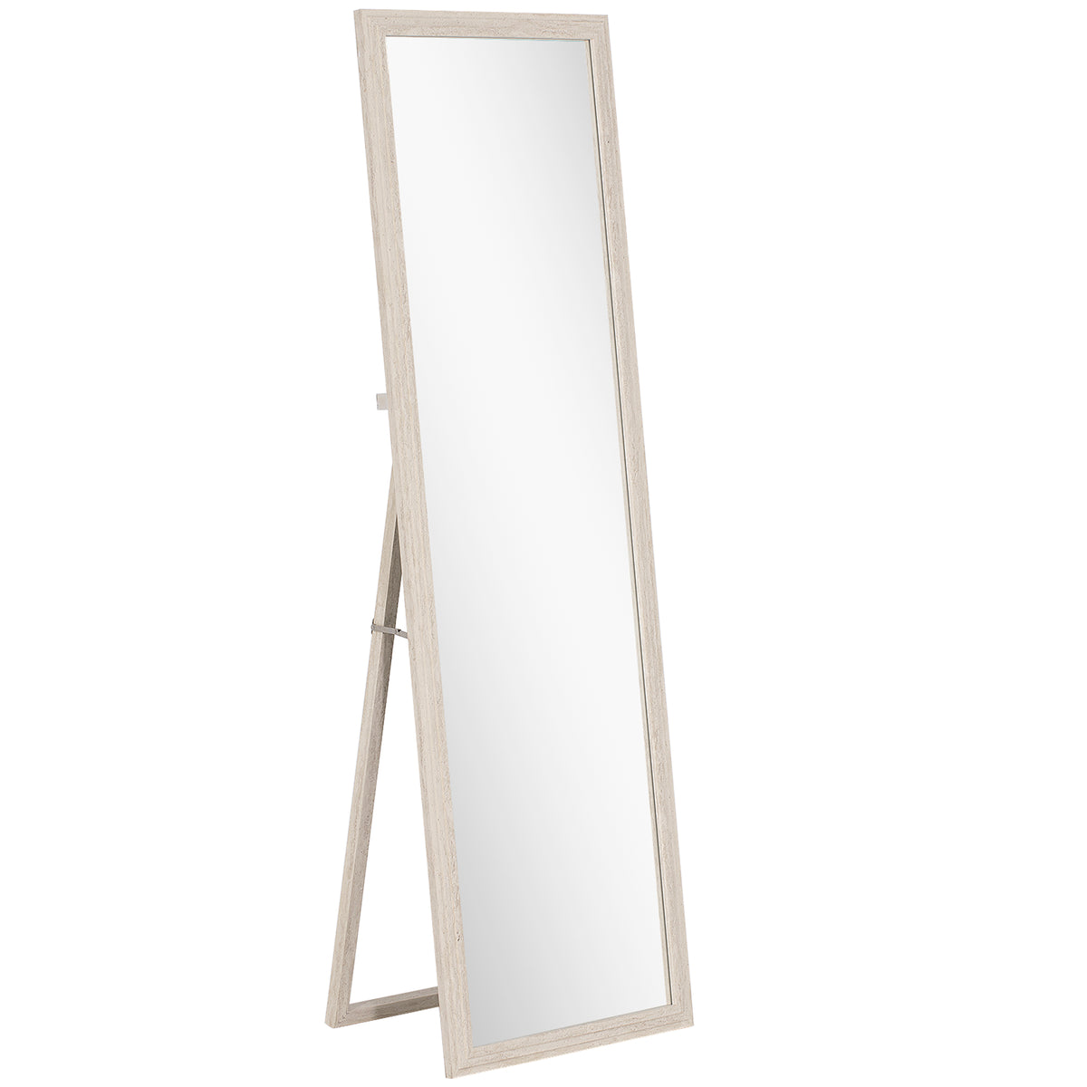 Espelho de corpo inteiro 160 x 50 cm, uso versátil, design retangular com moldura, branco — foto 1