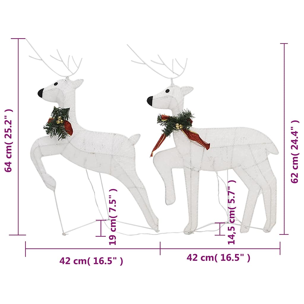 Renas de Natal 2 pcs 40 LEDs branco — foto 7