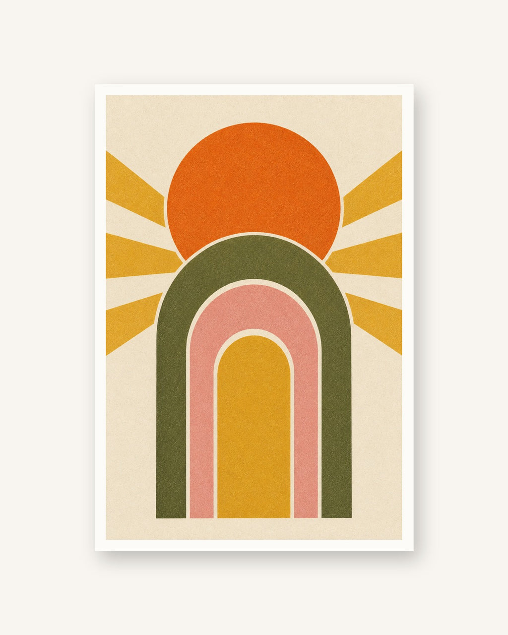 Nascente · Quadro retro mid-century — acabamento:poster